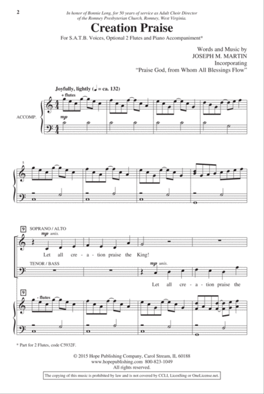 Creation Praise Creation Praise 4-Part scores gallery preview page 3