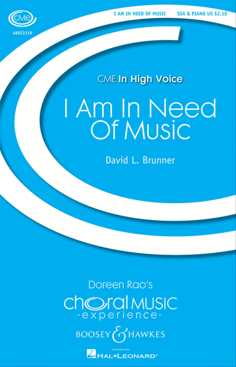 I Am in Need of Music SSA scores gallery preview page 1