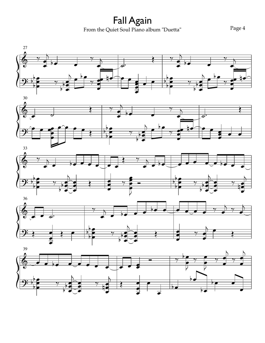 Fall Again Fall Again Piano Solo scores gallery preview page 3
