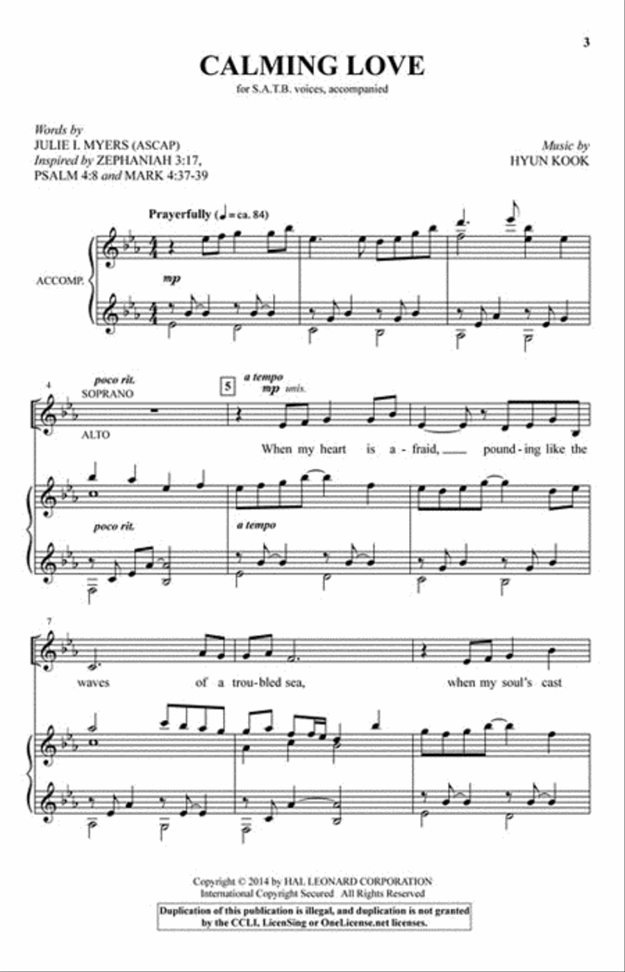 Calming Love 4-Part scores gallery preview page 2