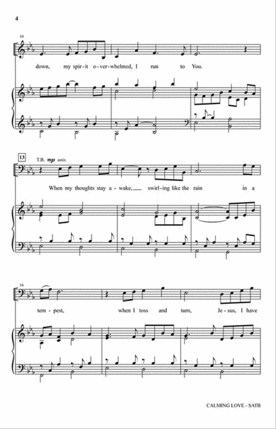 Calming Love 4-Part scores gallery preview page 3