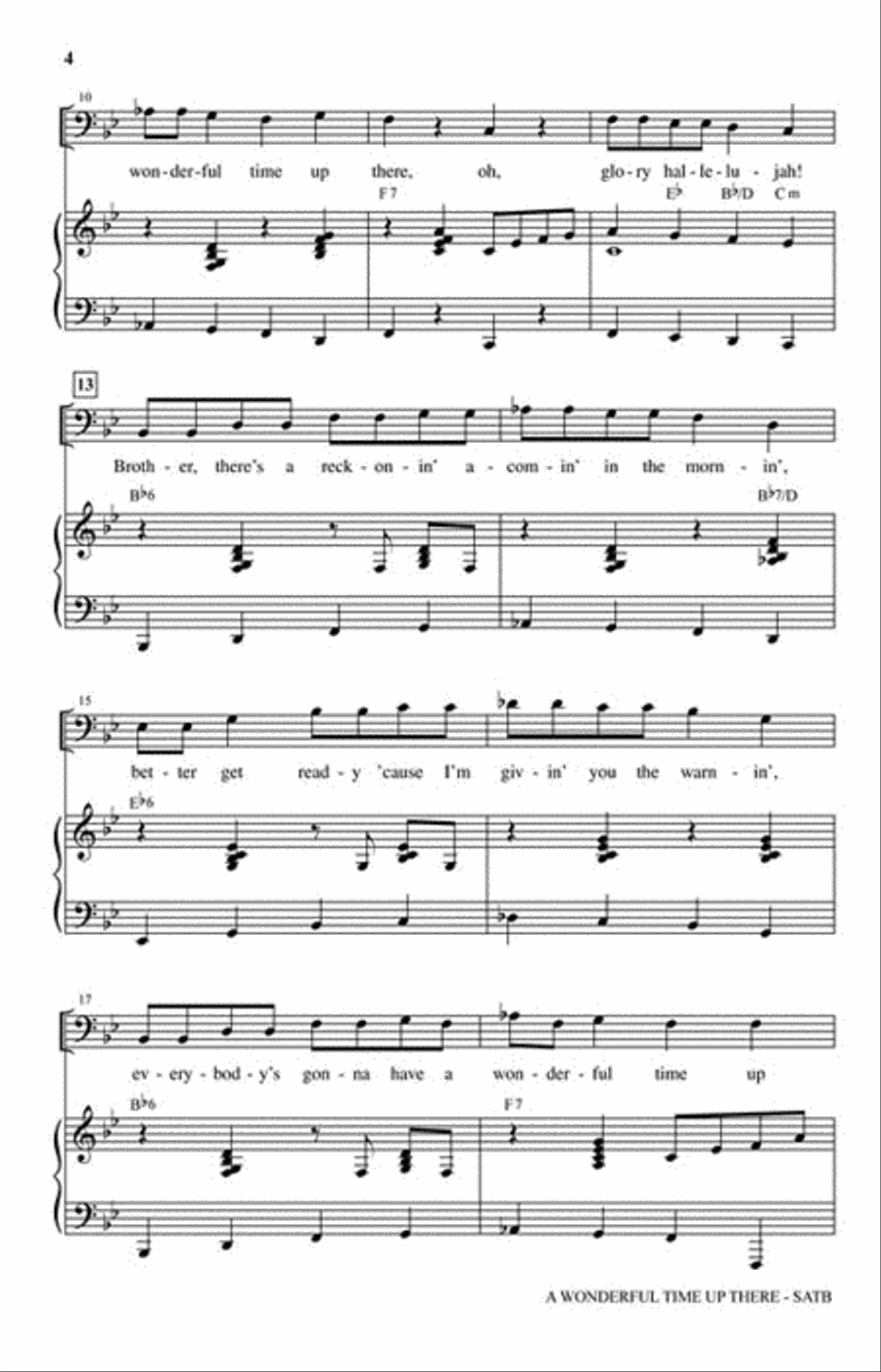 A Wonderful Time Up There 4-Part scores gallery preview page 3