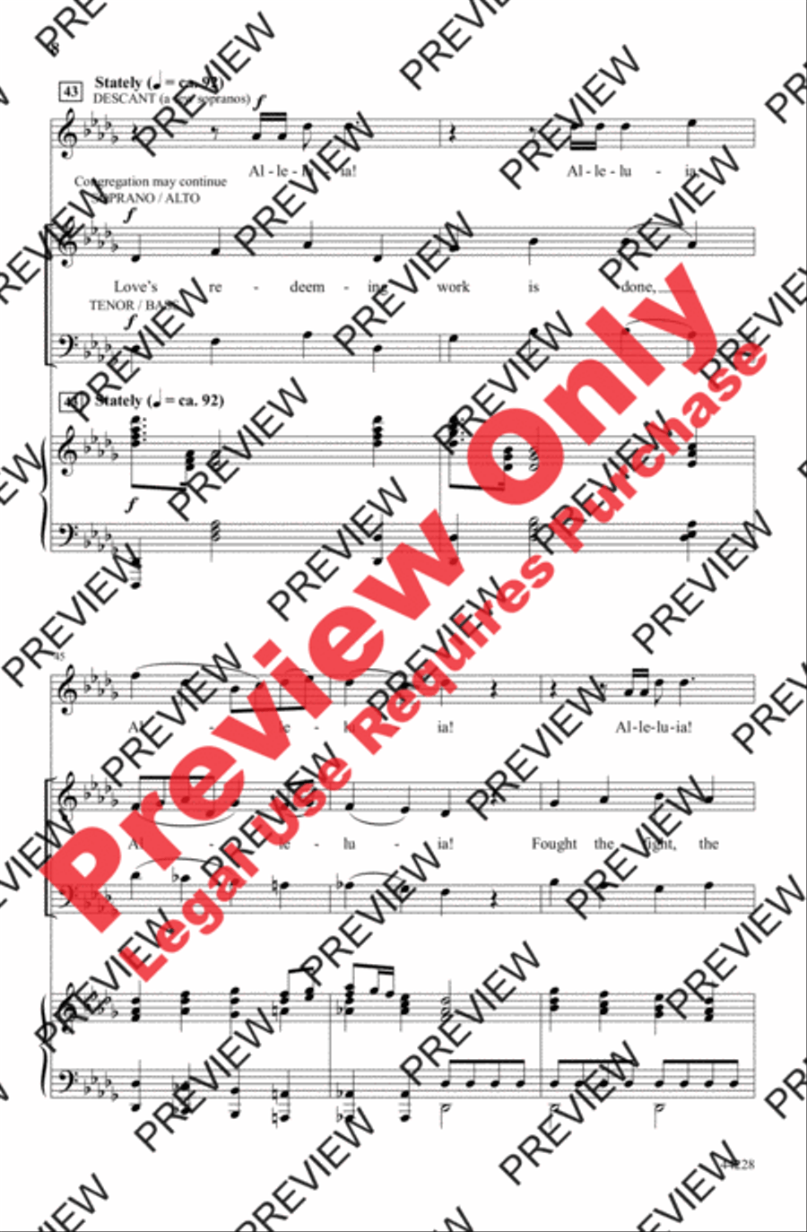 Easter Morning Alleluias Easter Morning Alleluias 4-Part scores gallery preview page 8