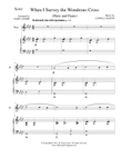 WHEN I SURVEY THE WONDROUS CROSS (Flute/Piano and Flute Part)