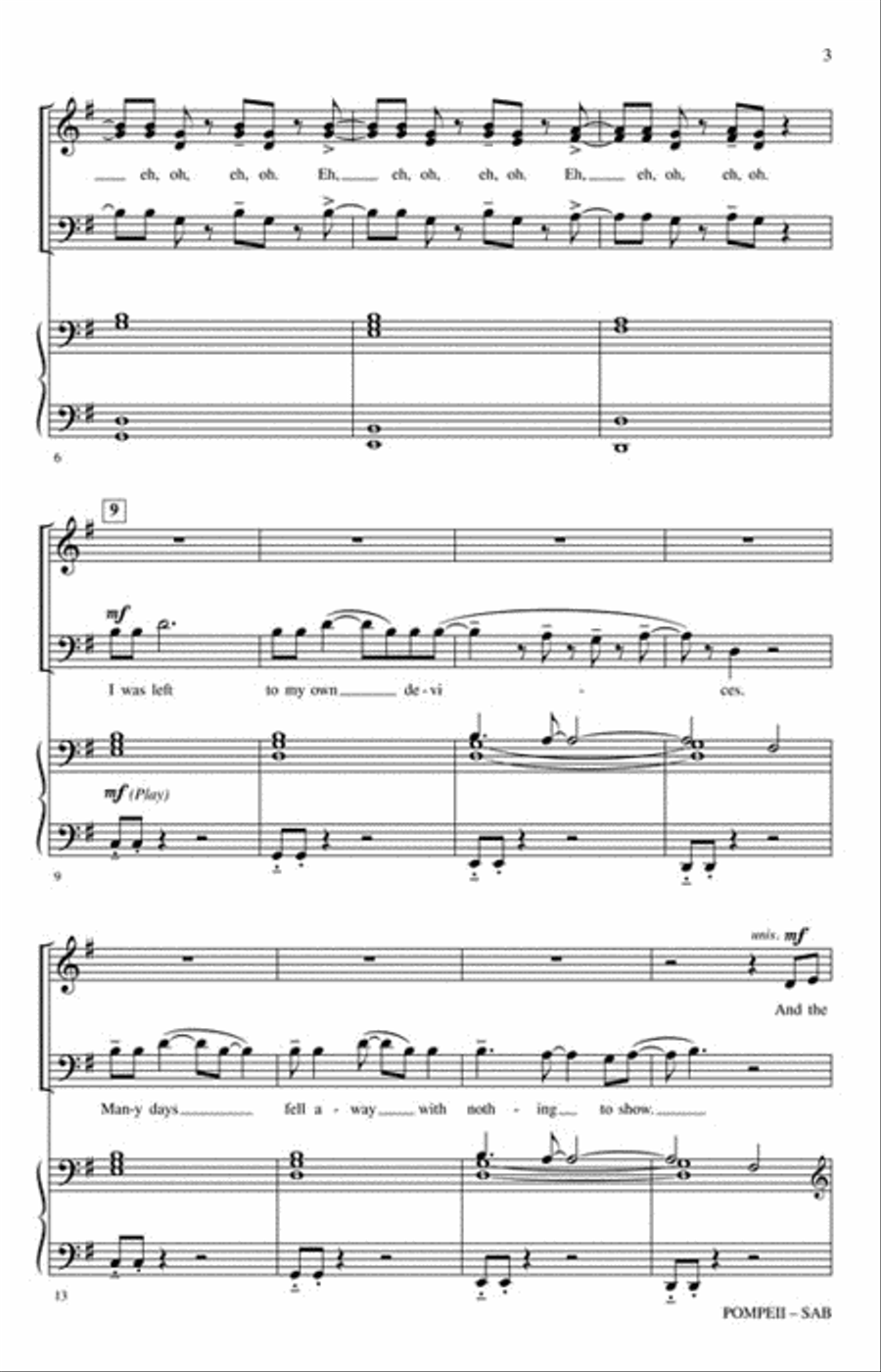 Pompeii Pompeii 3-Part scores gallery preview page 3