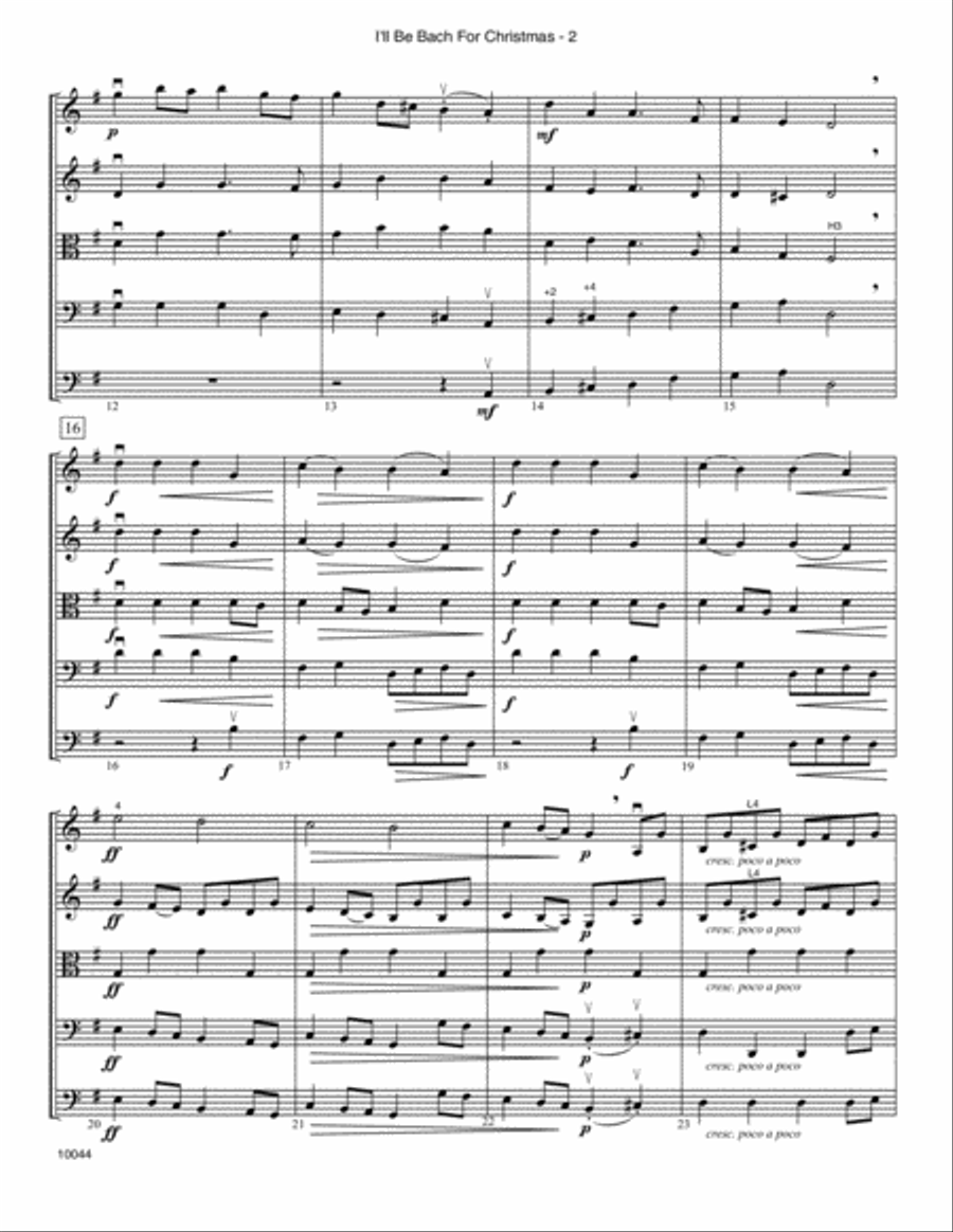 I'll Be Bach For Christmas - Full Score Orchestra scores gallery preview page 3