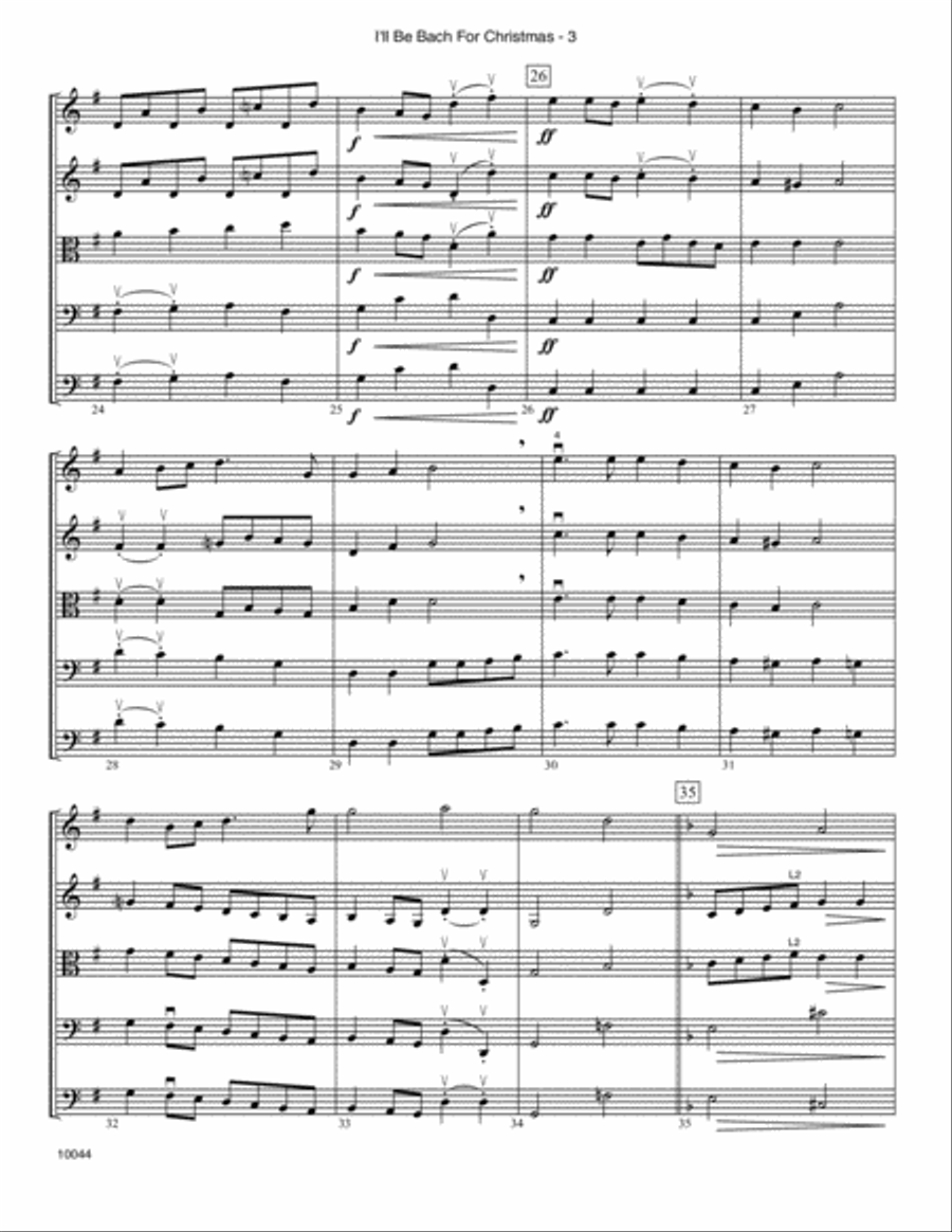 I'll Be Bach For Christmas - Full Score Orchestra scores gallery preview page 4