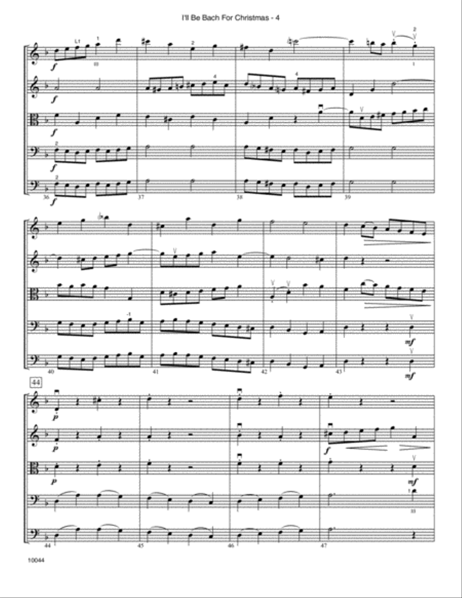 I'll Be Bach For Christmas - Full Score Orchestra scores gallery preview page 5