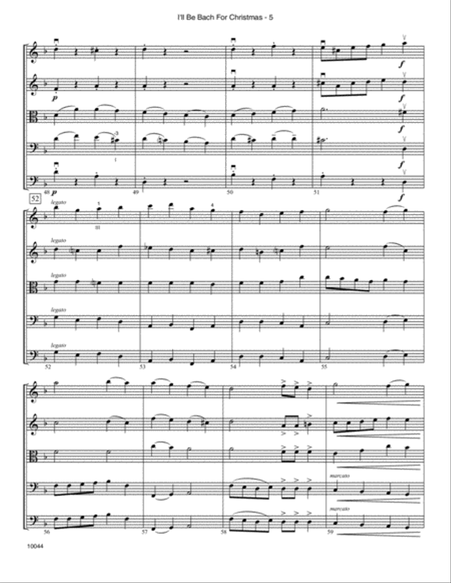 I'll Be Bach For Christmas - Full Score Orchestra scores gallery preview page 6