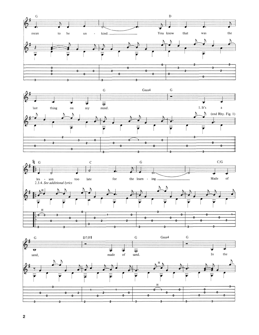 The Last Thing On My Mind Acoustic Guitar scores gallery preview page 2