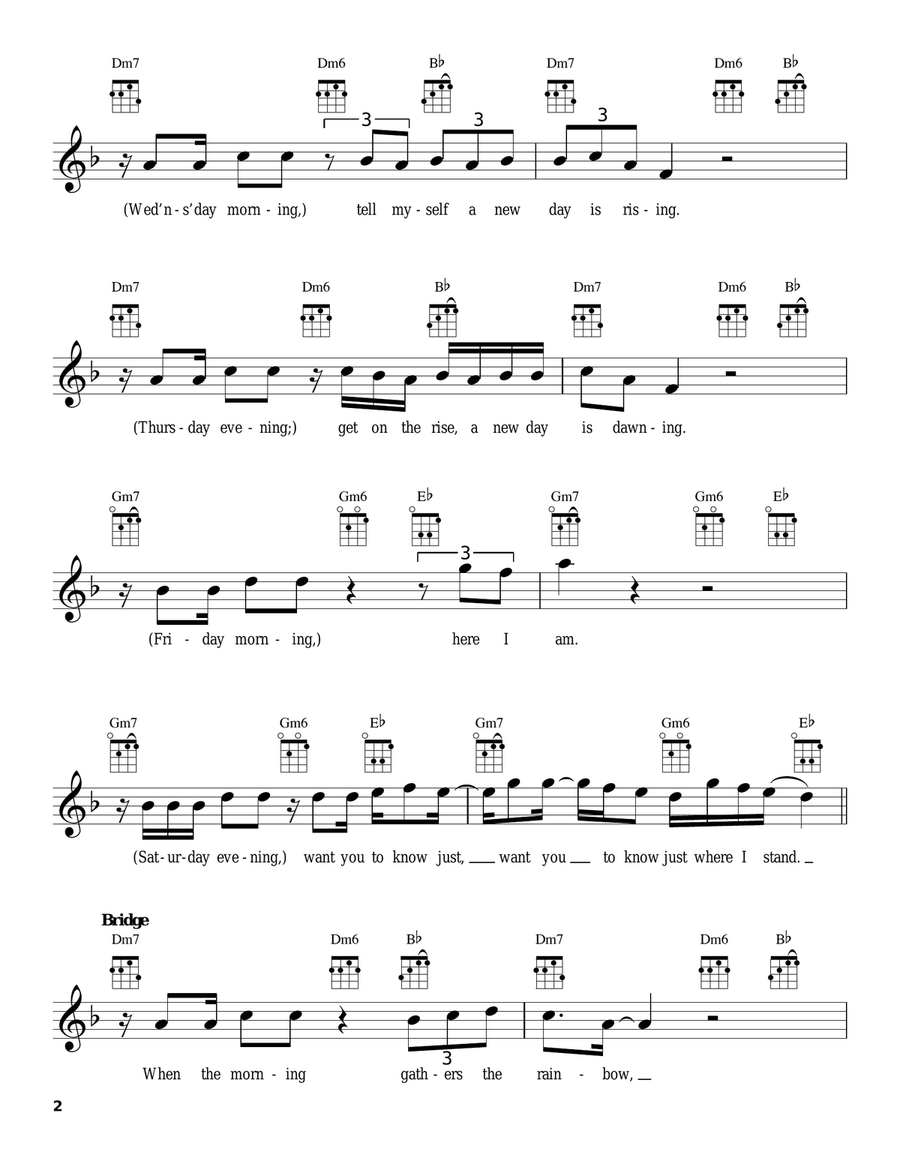 Sun Is Shining Sun Is Shining Ukulele scores gallery preview page 2