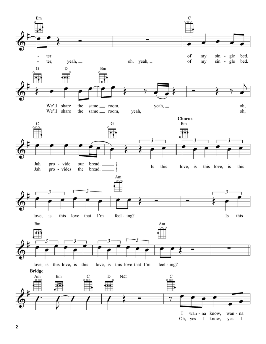Is This Love Is This Love Ukulele scores gallery preview page 2