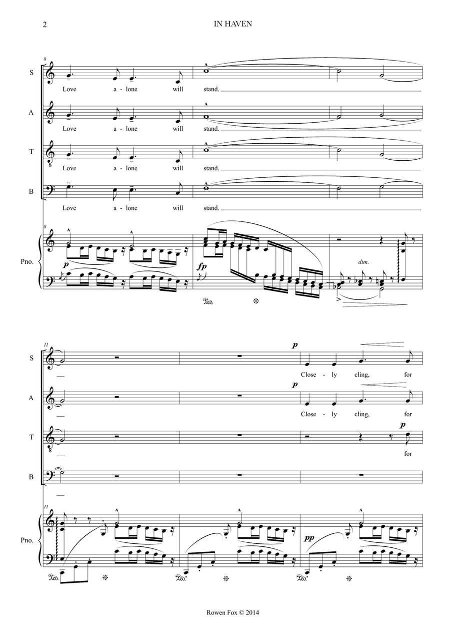In Haven (Capri) from Sea Pictures Op.37 No.2 4-Part scores gallery preview page 2