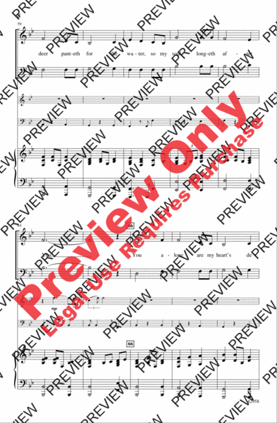 Rain Down Rain Down 4-Part scores gallery preview page 8