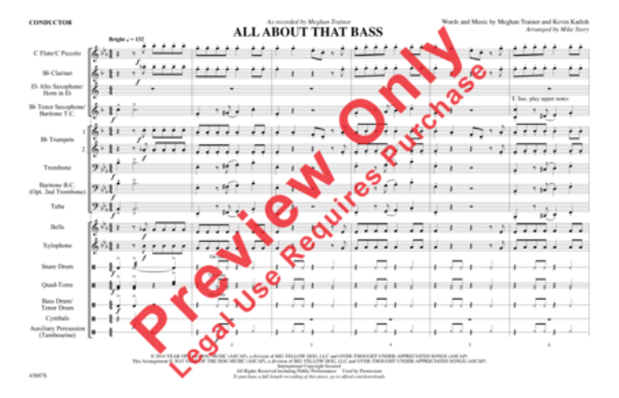 All About That Bass All About That Bass Marching Band scores gallery preview page 2