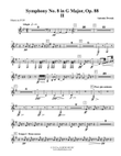 Dvorak Symphony No. 8, Movement II - Horn in F 4 (Transposed Part), Op. 88