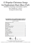15 Popular Christmas Songs for Euphonium Duet (Bass Clef) (Suitable for beginning / intermediate eup