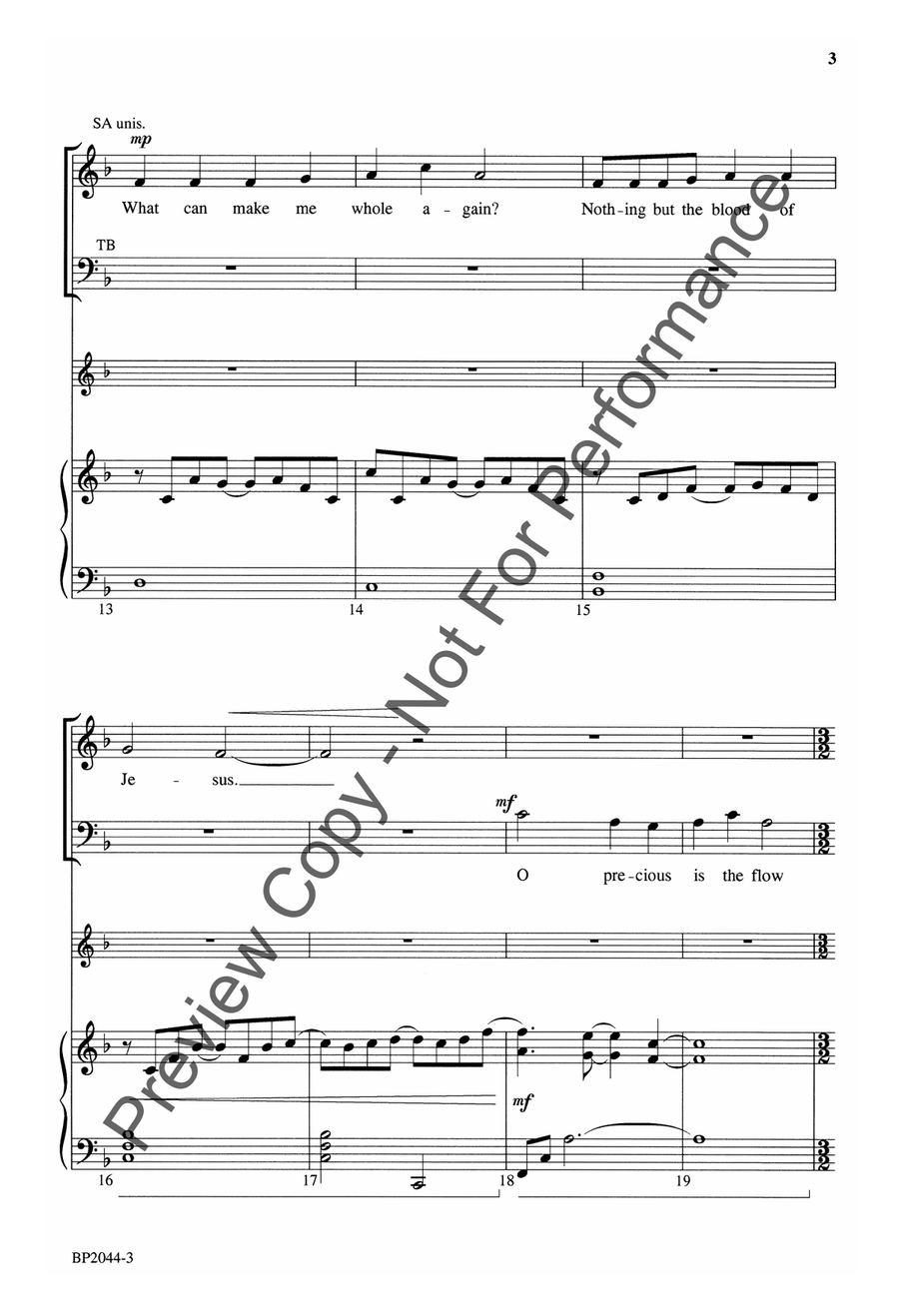 Nothing But the Blood of Jesus 4-Part scores gallery preview page 4