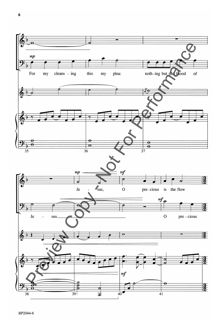 Nothing But the Blood of Jesus 4-Part scores gallery preview page 7