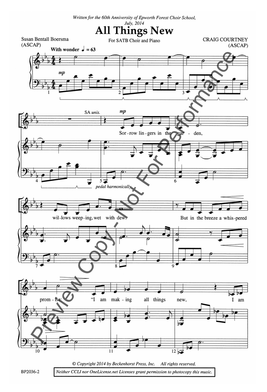 All Things New All Things New 4-Part scores gallery preview page 3