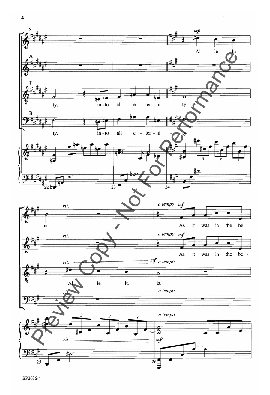 All Things New All Things New 4-Part scores gallery preview page 5