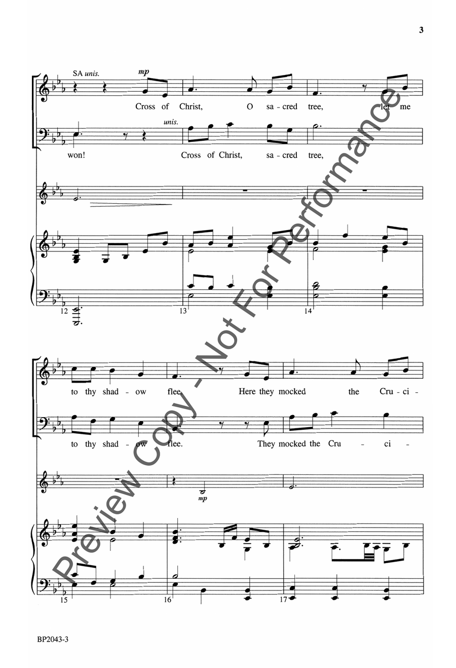 Cross of Christ, O Sacred Tree 4-Part scores gallery preview page 4