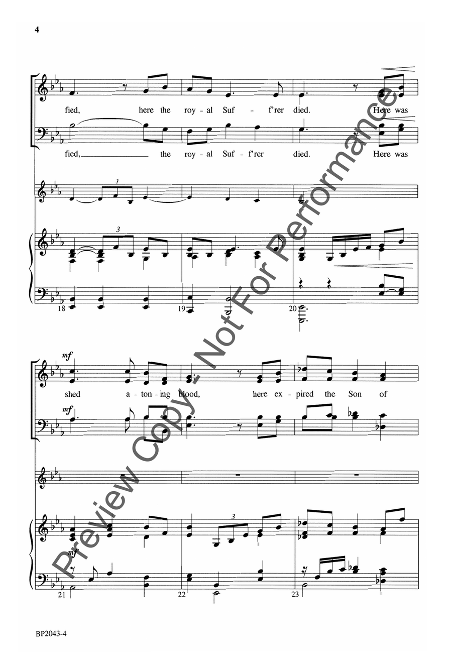 Cross of Christ, O Sacred Tree 4-Part scores gallery preview page 5