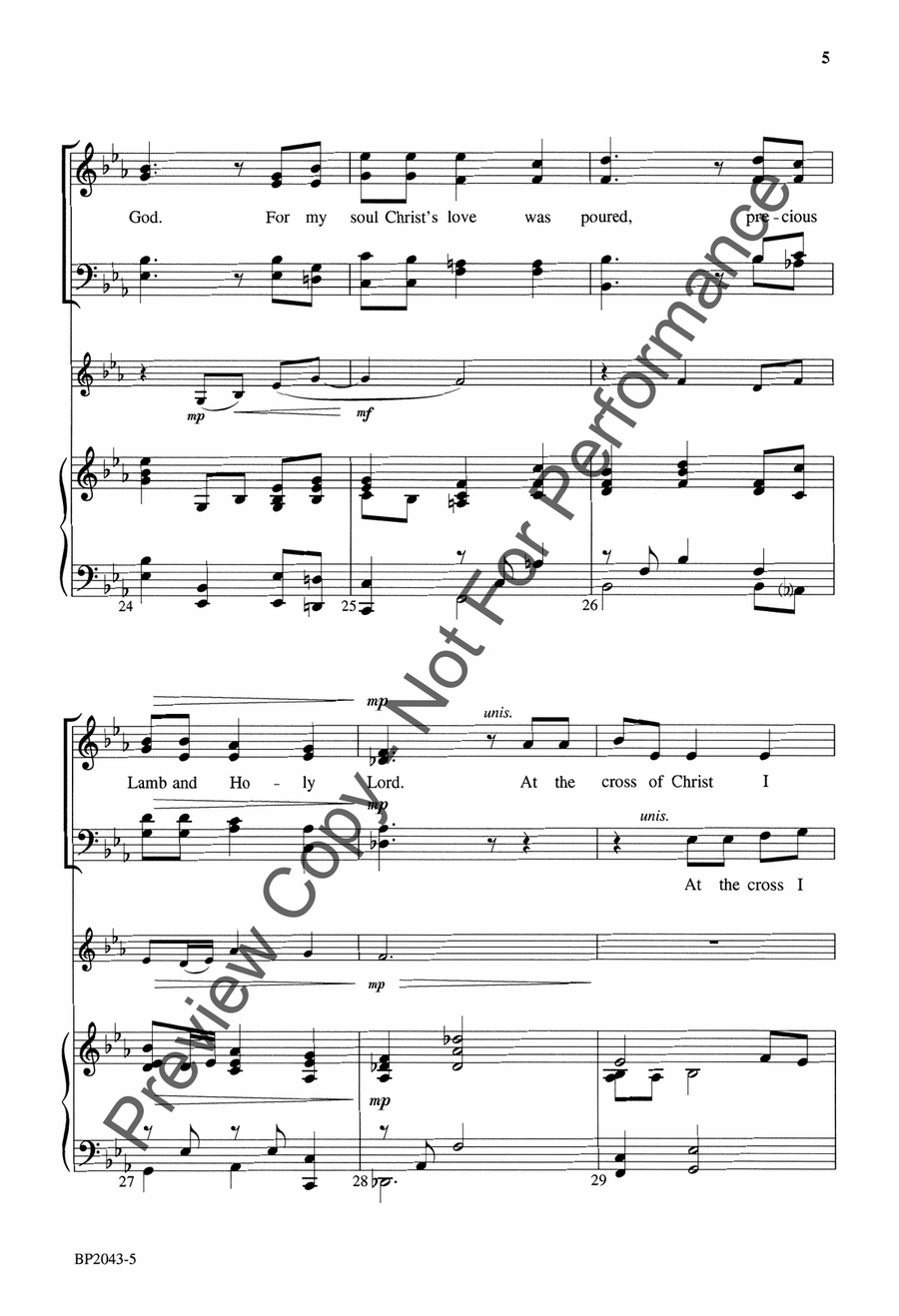 Cross of Christ, O Sacred Tree 4-Part scores gallery preview page 6