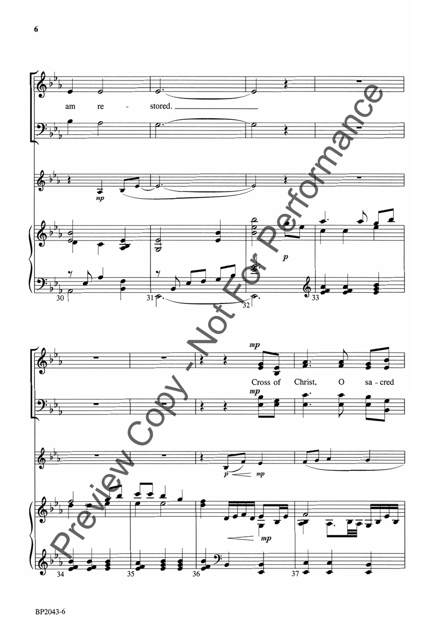 Cross of Christ, O Sacred Tree 4-Part scores gallery preview page 7