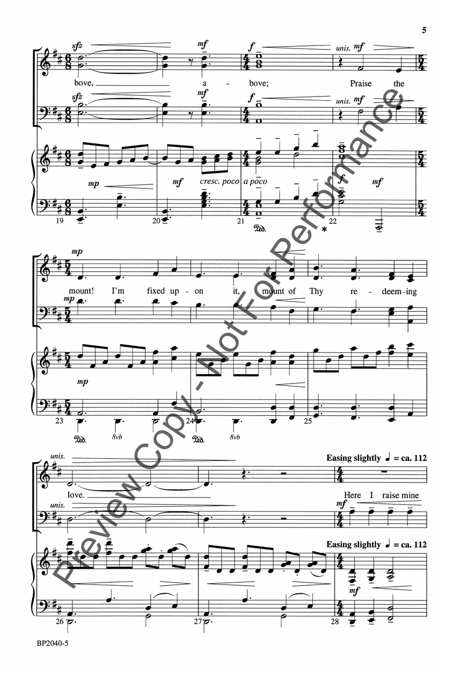 Come, Thou Fount of Every Blessing - Schwoebel 4-Part scores gallery preview page 5