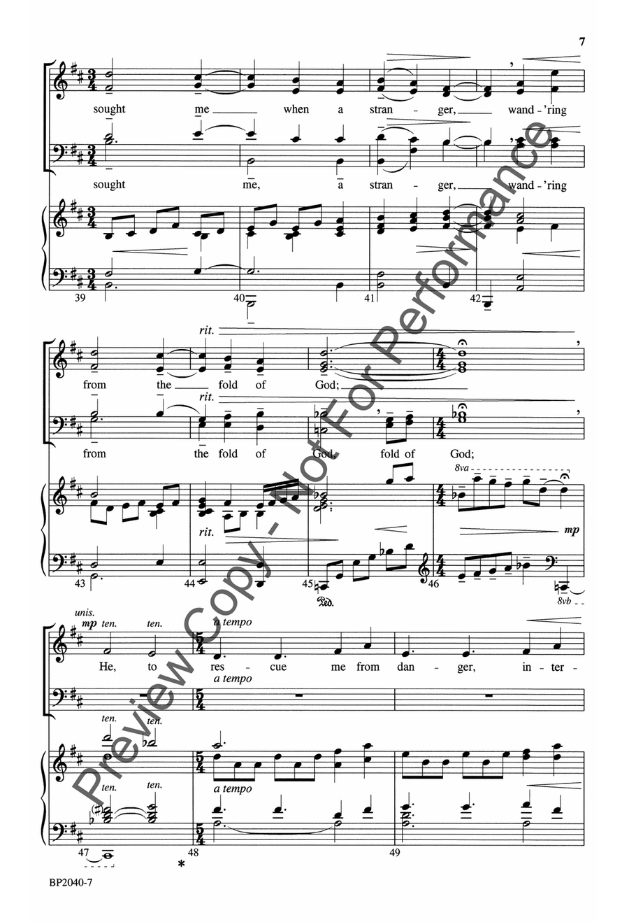 Come, Thou Fount of Every Blessing - Schwoebel 4-Part scores gallery preview page 7