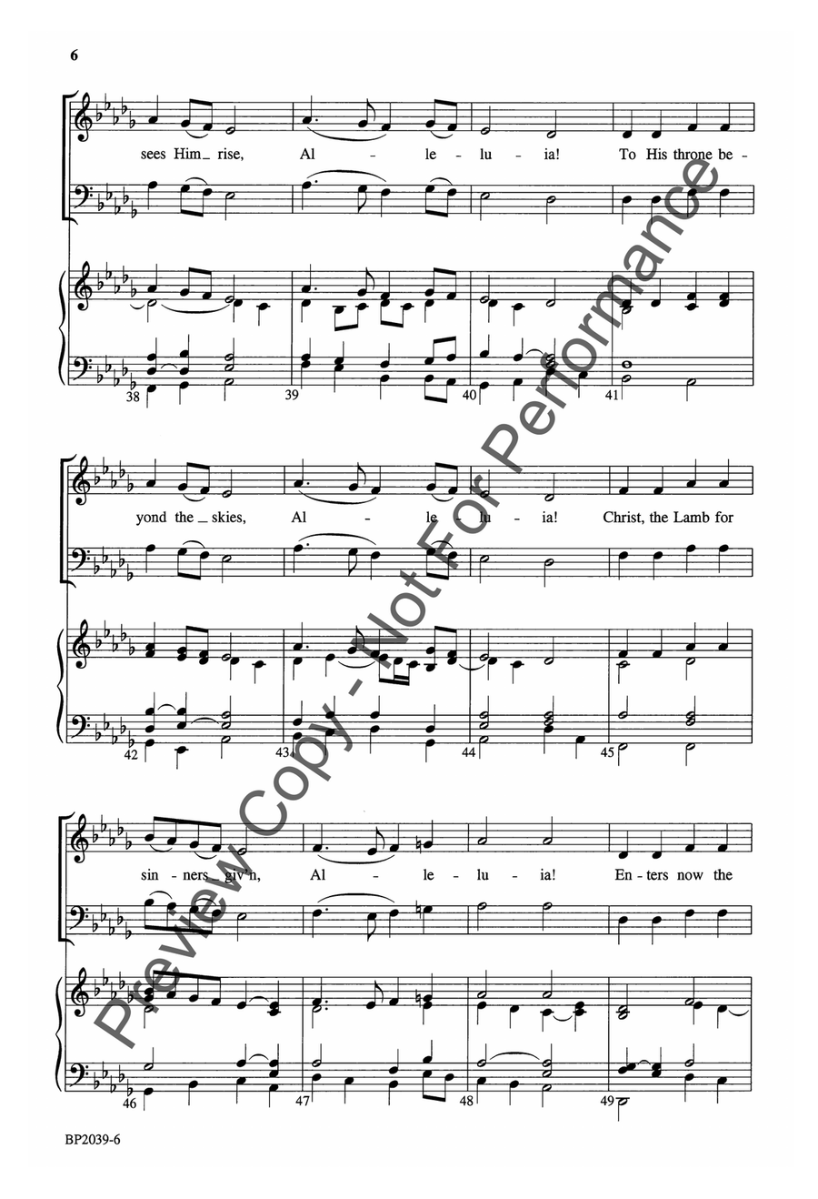 Hail the Day That Sees Him Rise - Forrest 4-Part scores gallery preview page 6