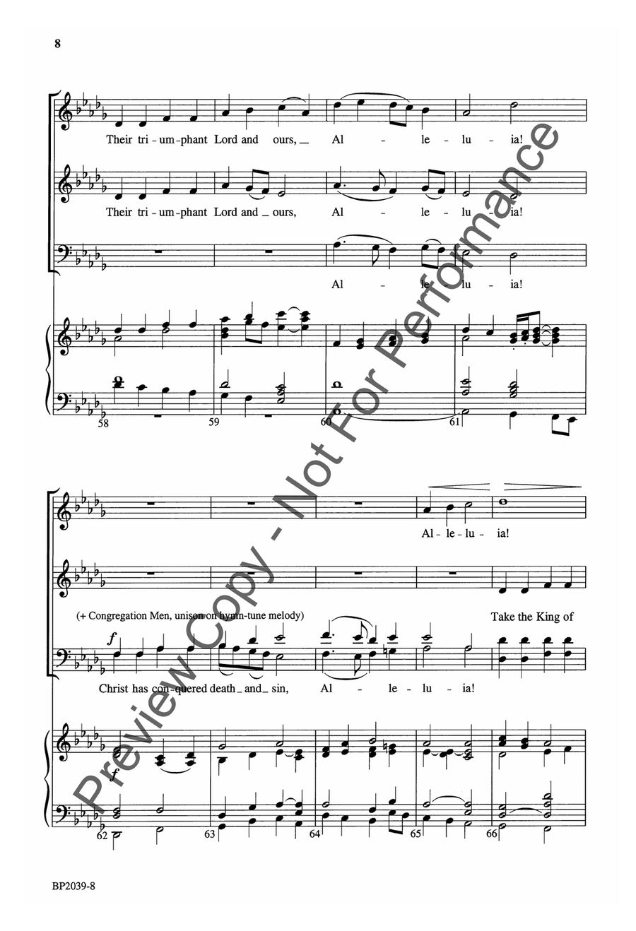 Hail the Day That Sees Him Rise - Forrest 4-Part scores gallery preview page 8