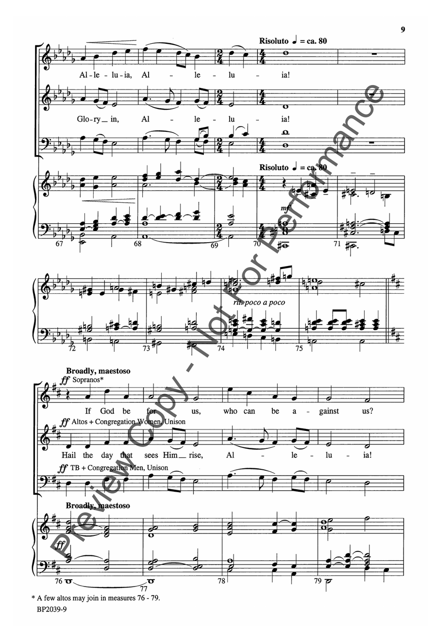 Hail the Day That Sees Him Rise - Forrest 4-Part scores gallery preview page 9