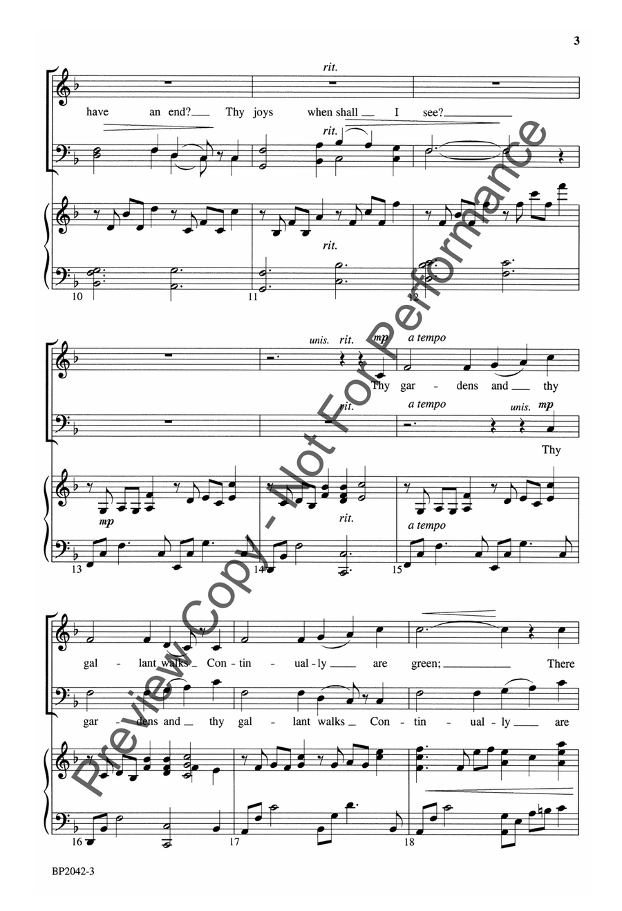 Jerusalem, My Happy Home - Shepperd 4-Part scores gallery preview page 4