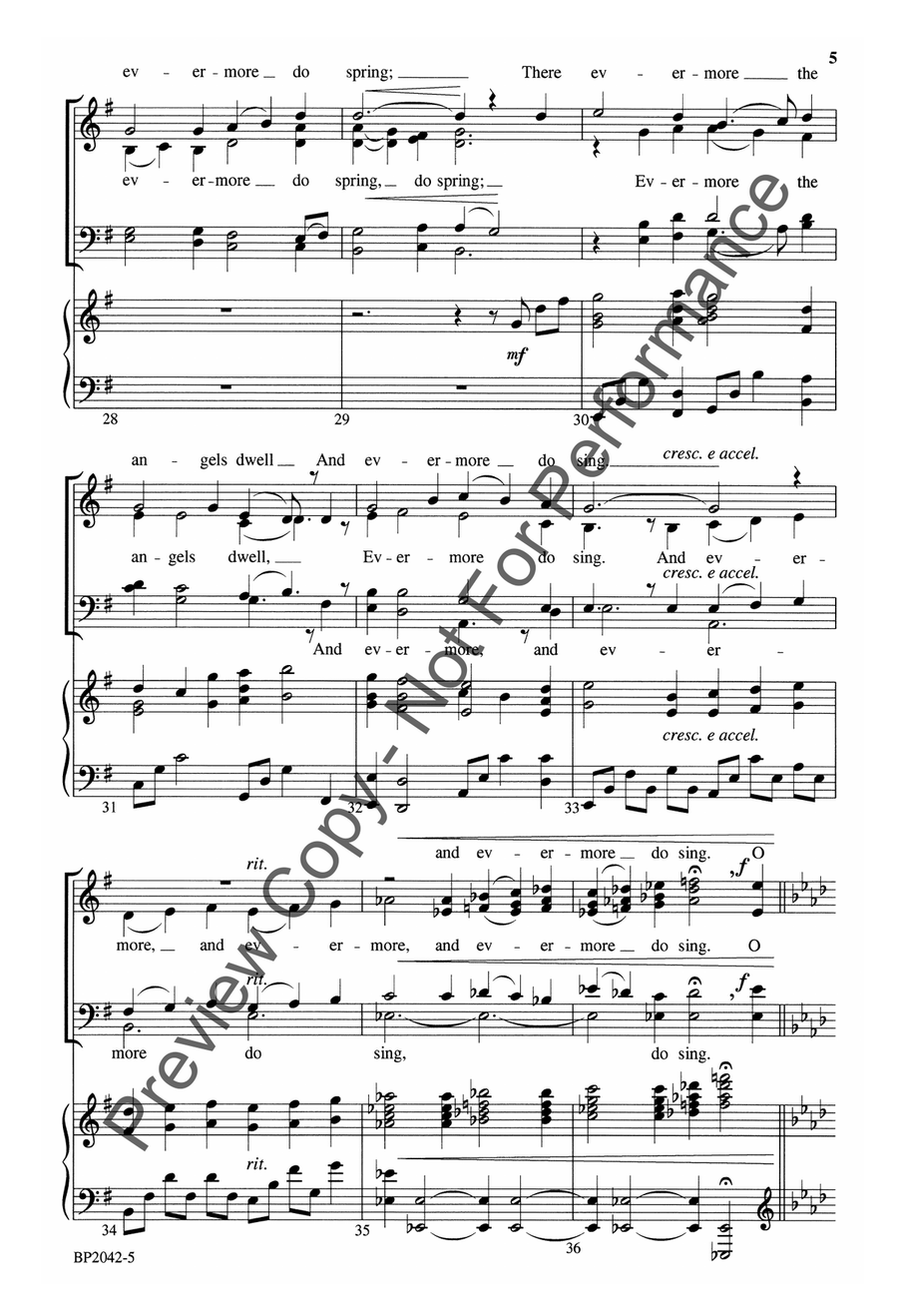 Jerusalem, My Happy Home - Shepperd 4-Part scores gallery preview page 6