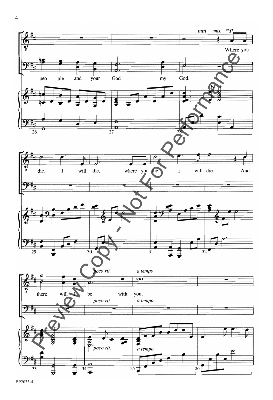 There Will I Be - TTBB There Will I Be - TTBB TTBB scores gallery preview page 5