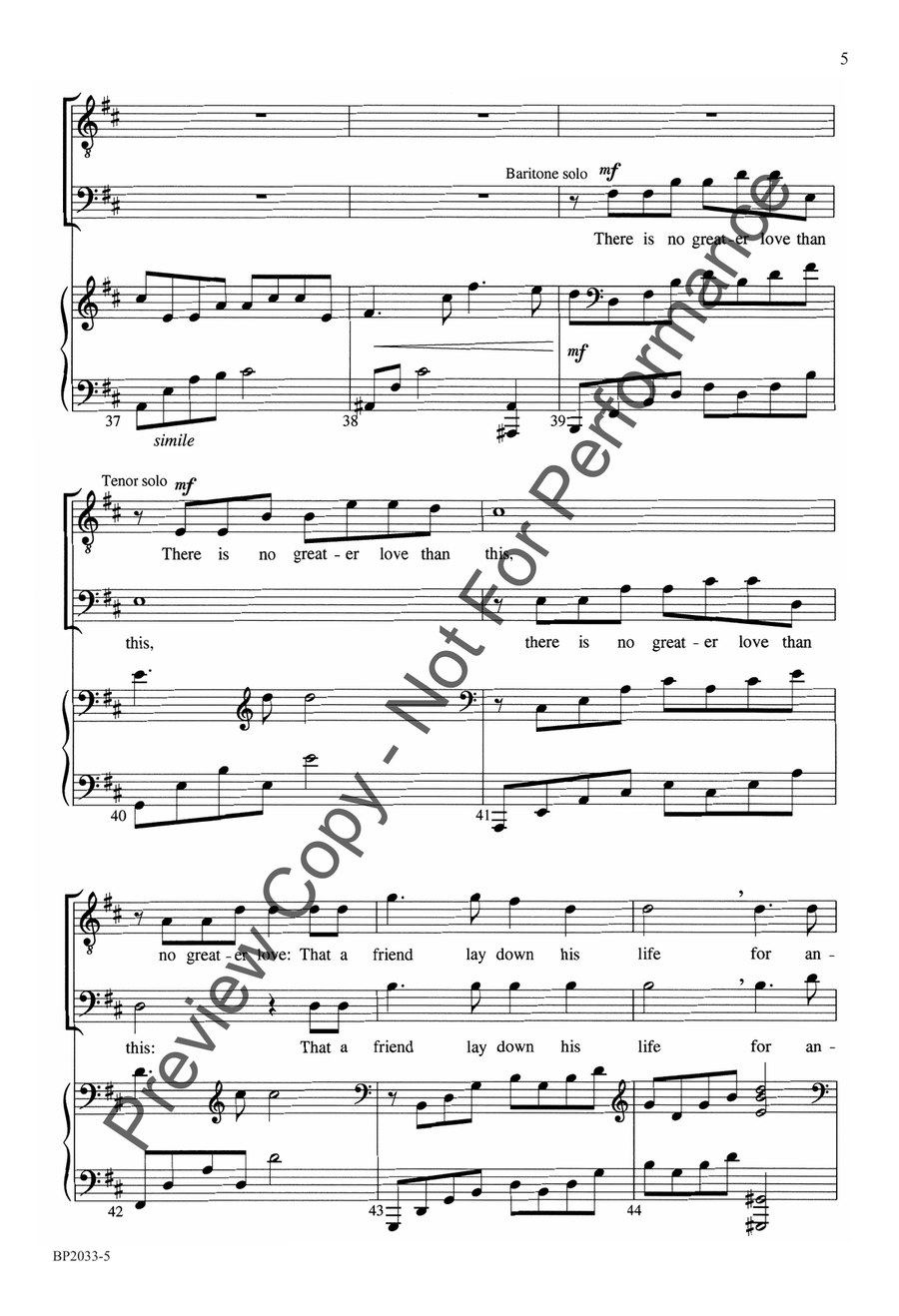There Will I Be - TTBB There Will I Be - TTBB TTBB scores gallery preview page 6