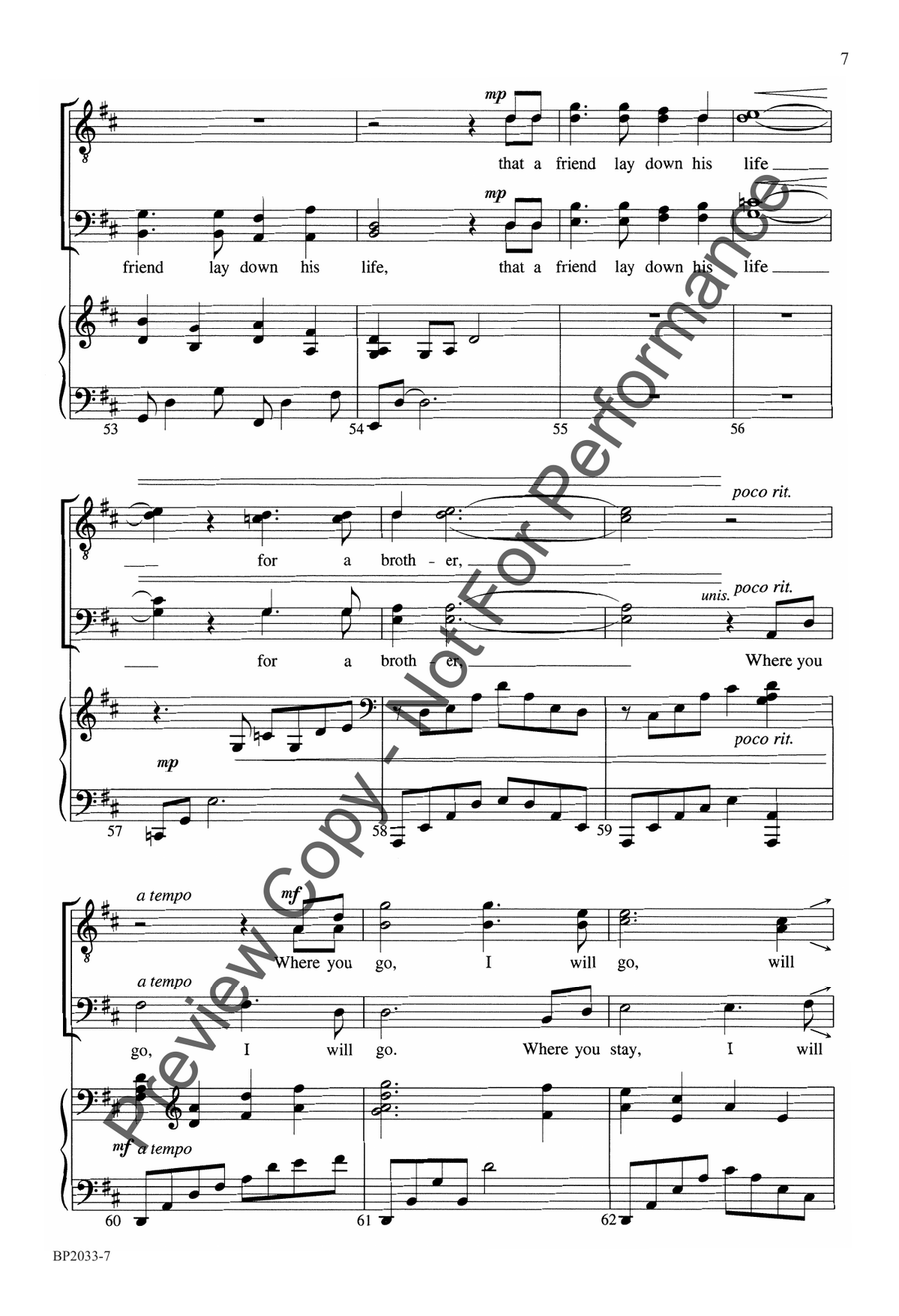 There Will I Be - TTBB There Will I Be - TTBB TTBB scores gallery preview page 8