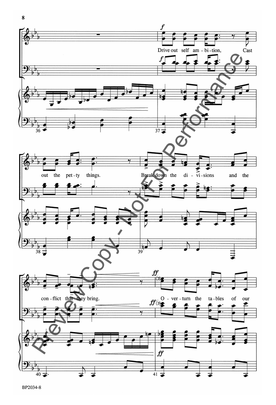 Jesus, Clear the Temple Jesus, Clear the Temple 4-Part scores gallery preview page 8