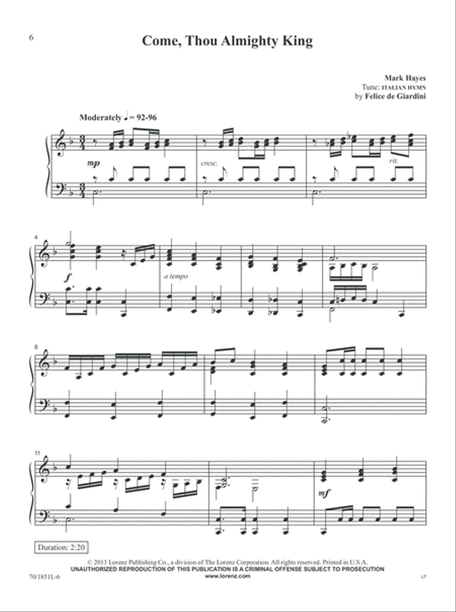 Hymn Tunes A to Z (Digital Download) Piano Solo scores gallery preview page 6