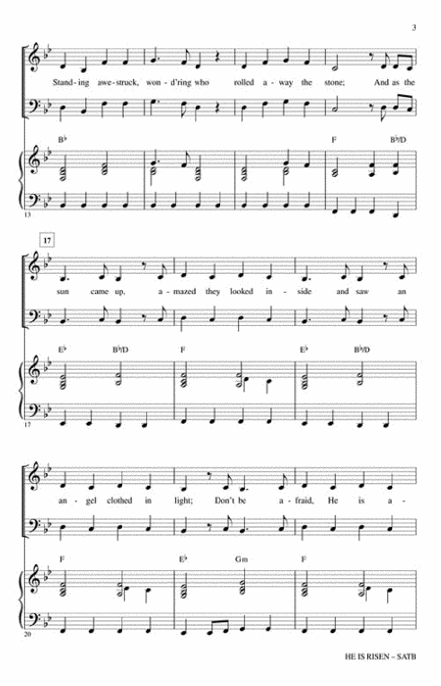 He Is Risen - ChoirTrax CD Choir scores gallery preview page 3