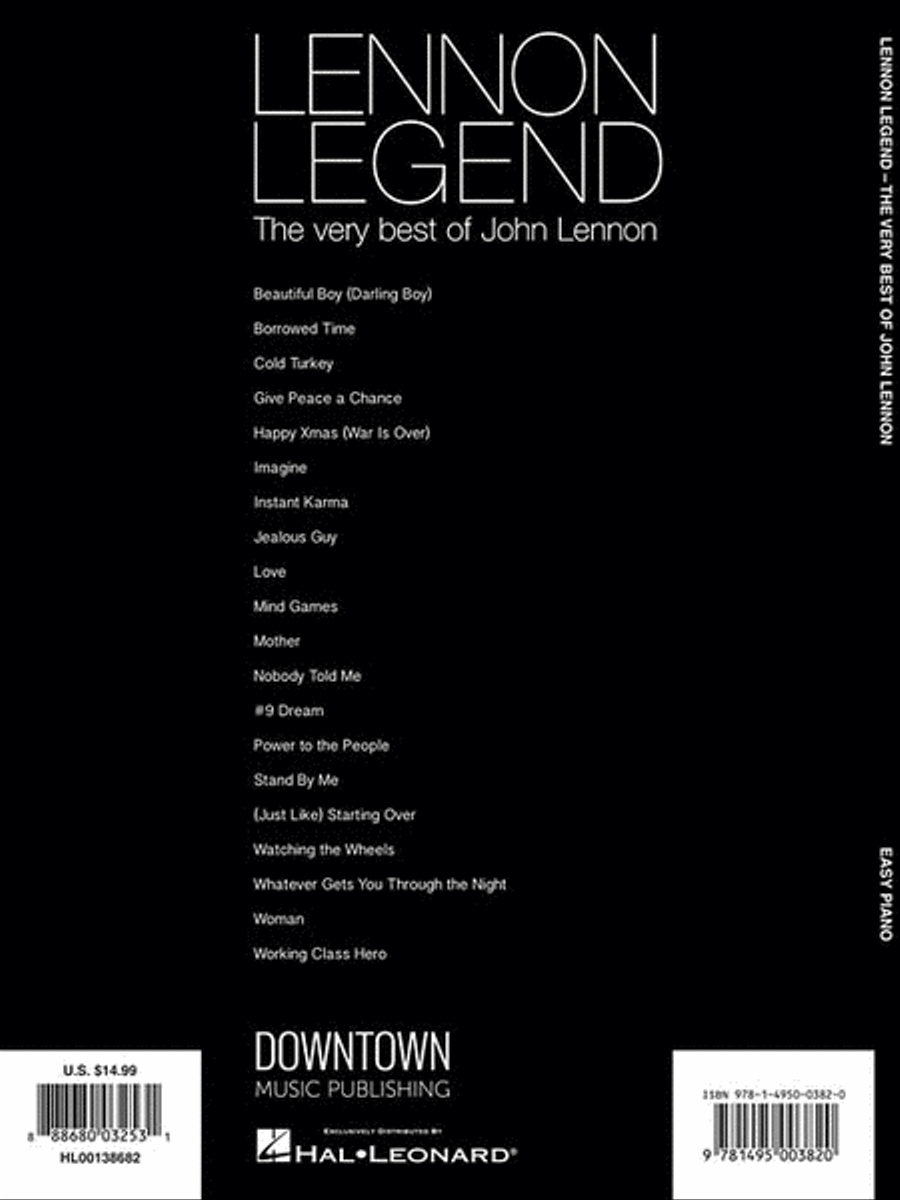 Lennon Legend – The Very Best of John Lennon Easy Piano scores gallery preview page 2
