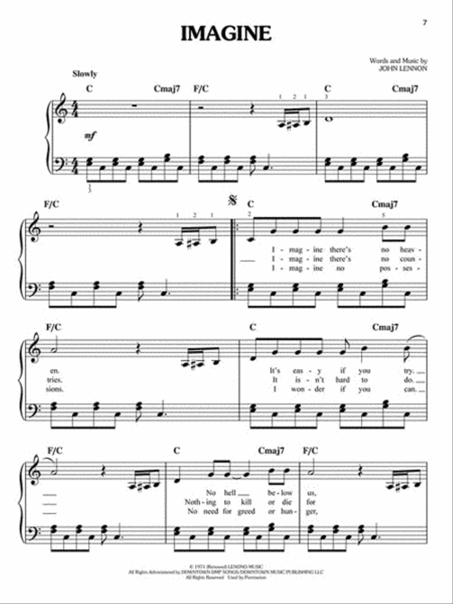 Lennon Legend – The Very Best of John Lennon Easy Piano scores gallery preview page 3