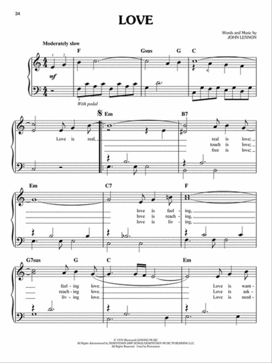 Lennon Legend – The Very Best of John Lennon Easy Piano scores gallery preview page 4