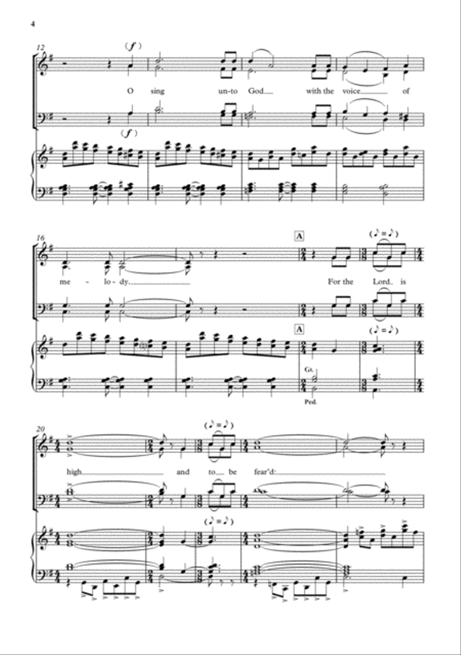 O clap your hands O clap your hands 4-Part scores gallery preview page 3