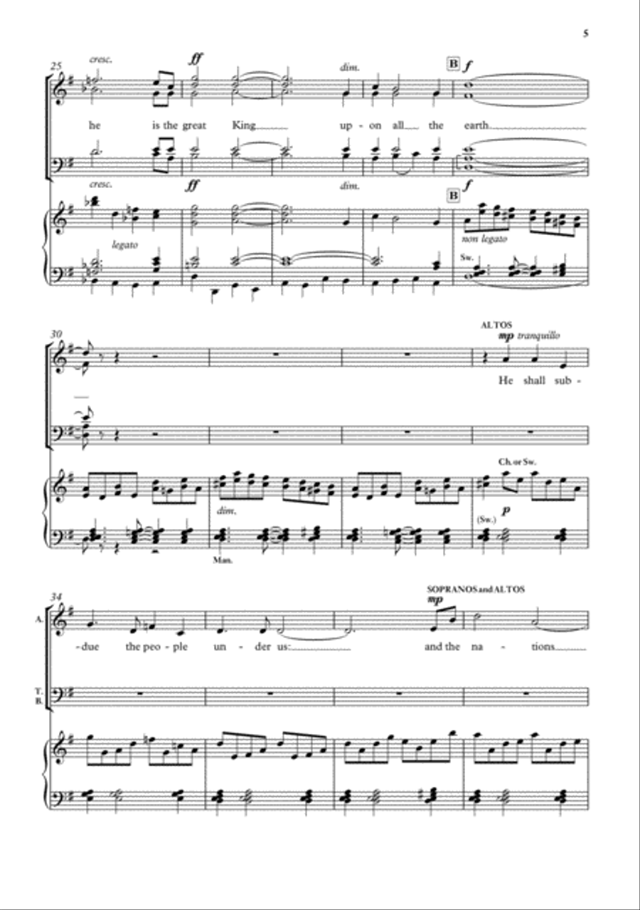 O clap your hands O clap your hands 4-Part scores gallery preview page 4