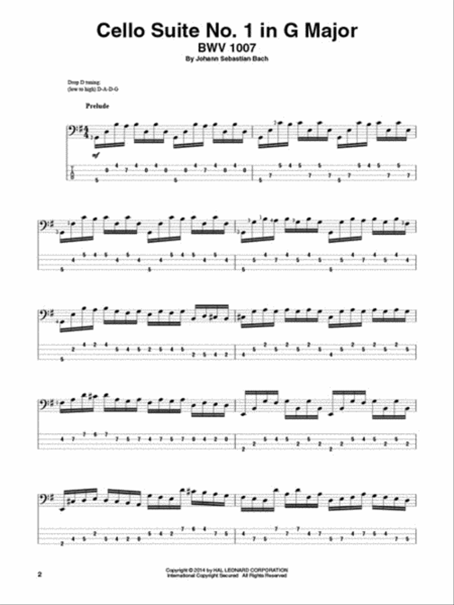 Bach Cello Suites for Electric Bass Cello scores gallery preview page 3