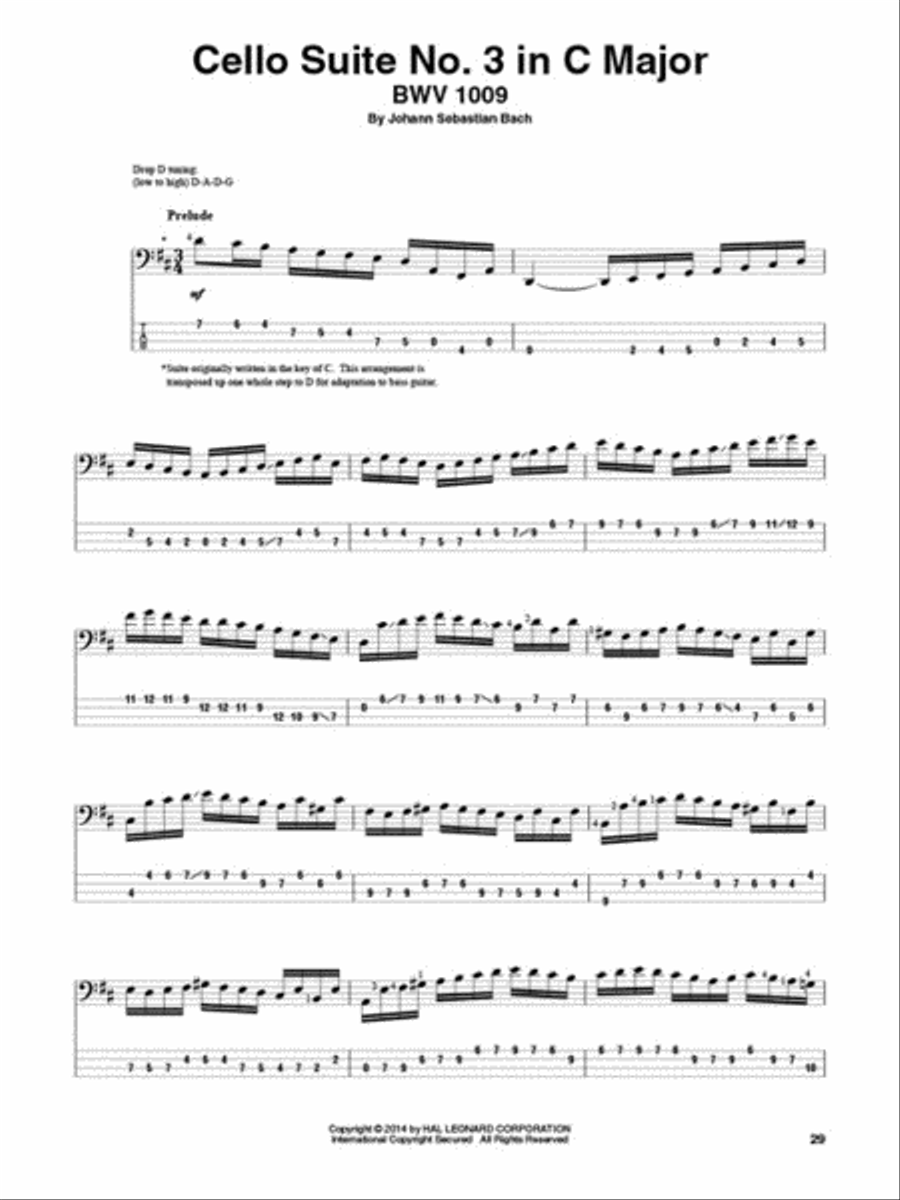 Bach Cello Suites for Electric Bass Cello scores gallery preview page 5