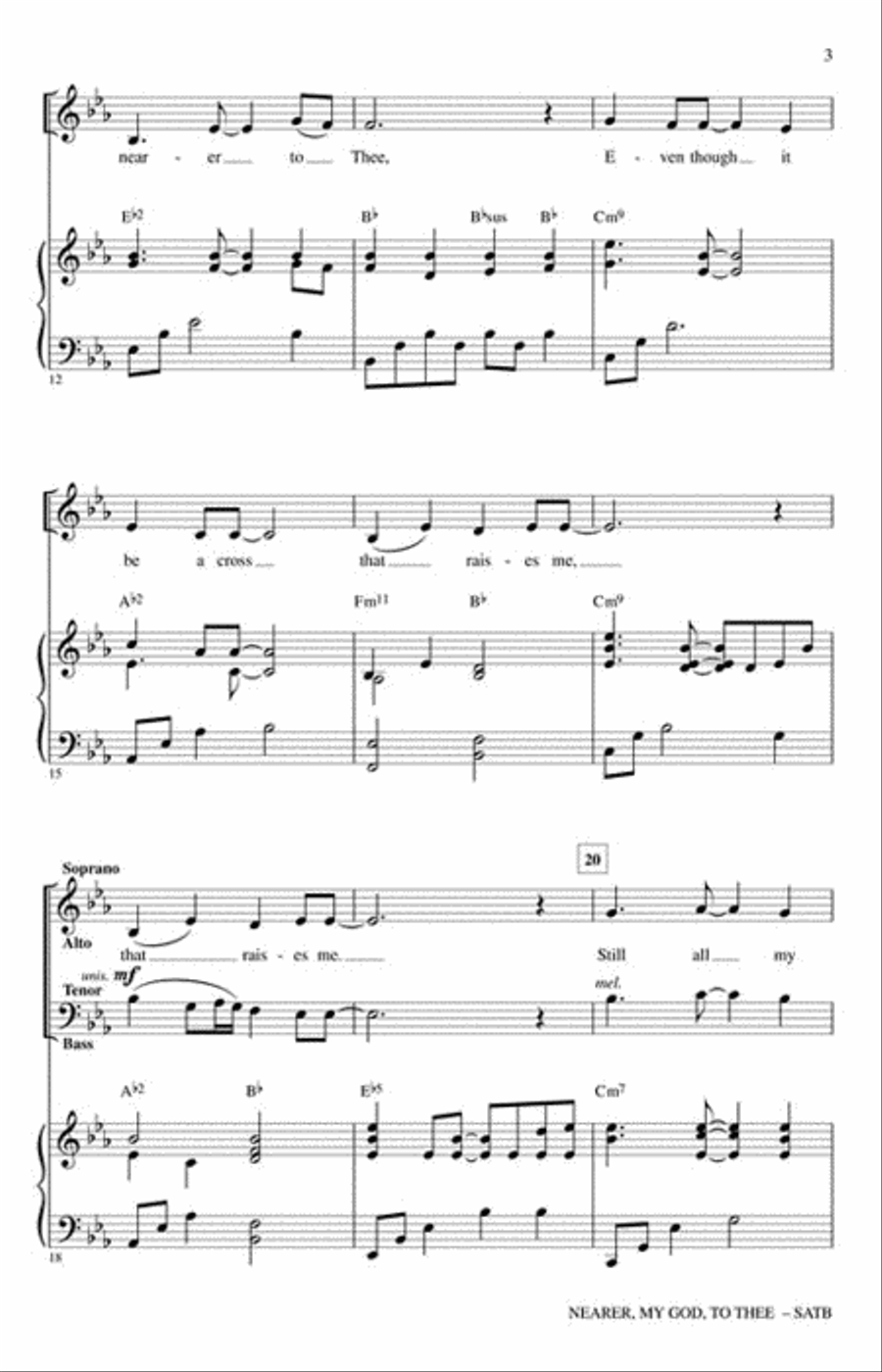 Nearer, My God, to Thee - ChoirTrax CD Choir scores gallery preview page 3